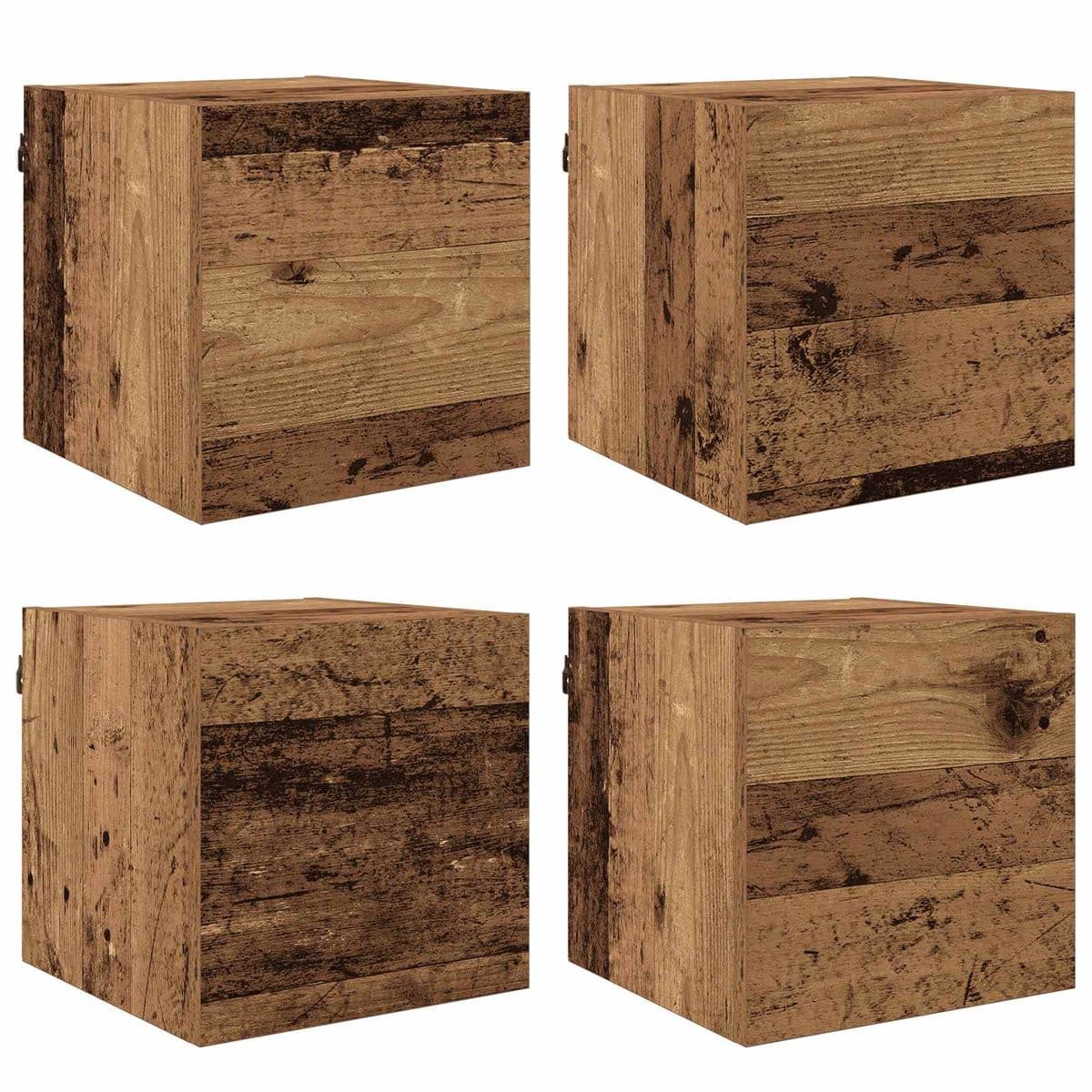vidaXL Wandgemonteerde TV-kast in Oud Bewerkt Hout