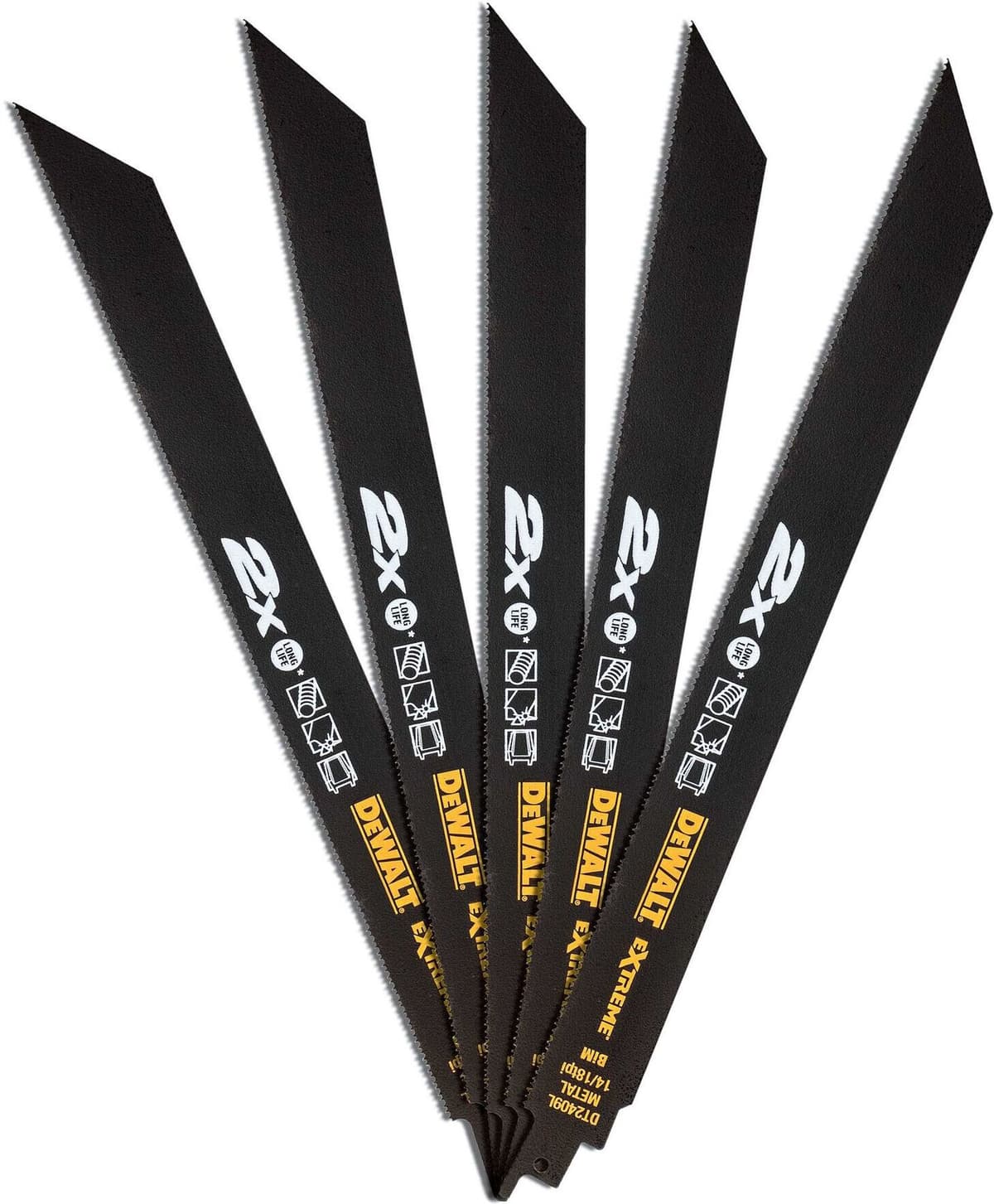 DeWalt Tigersågsblad för metall, DT2409L-QZ, 305 mm, 5-pack
