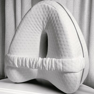 Multicon Wholesale Hub Relief Memory Foam Leg Knee Pillow, Orthopedic Pillow For Side Sleepers, Back And Hip Support For Bed, Sofa white