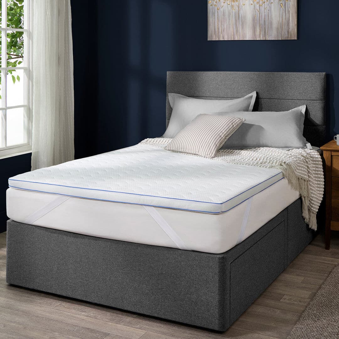Slumberdown Gel Memory Foam 5cm Mattress Topper White Double (4'6)