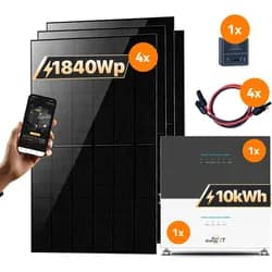 SunEnergyXT 500 Balkonkraftwerk-Speicher-Set 10 kWh | 800 W | 4 × 460 Wp | Smart Energy | F04-1