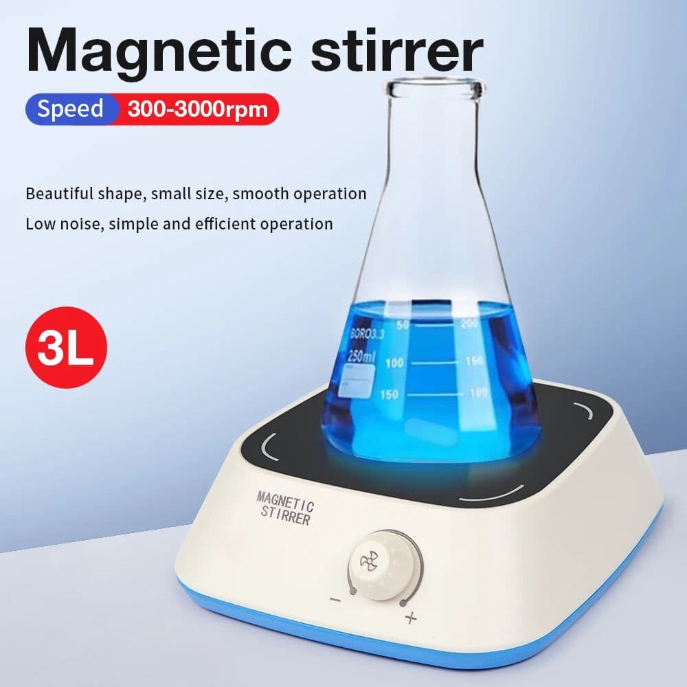 JUANJUAN AC100-240V Magnetic Stirrer Mixer with Stir Bar 3000rpm Homebrew Liquid 3000 mL Mixing Volume for Laboratory