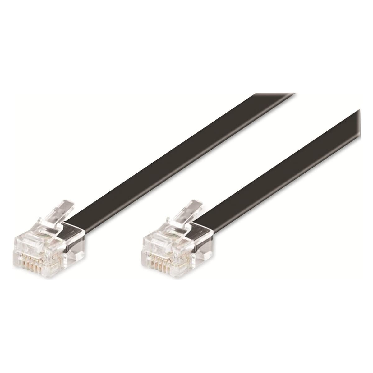Goobay Modularanschlusskabel, Schwarz, 10 m (50323)