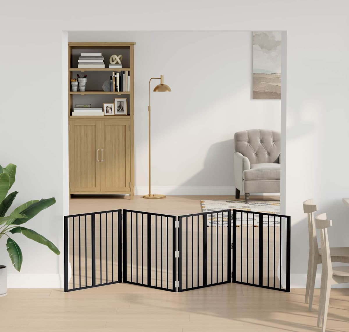 vidaXL Porte pour chien 4 pc Noir 60 x 60 cm Acier galvanisé