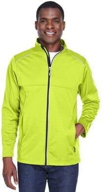 CORE365 CE708 Men's Techno Lite Three-Layer Knit Tech-Shell Jacket in Safety Yellow size 4XL   Polyester