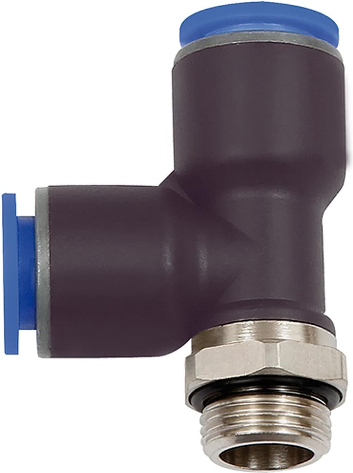 Riegler T-Steckverschr. »Blaue Serie«, L-Form, drehbar, G 1/8 a., Ã˜6mm (129.018-6)