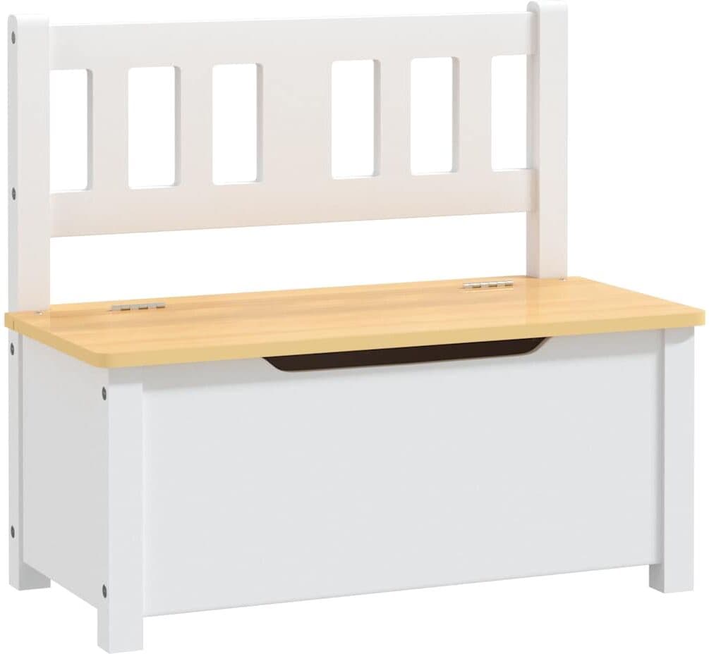 vidaXL Ensemble de table et chaises enfants 4 pcs Blanc et beige MDF
