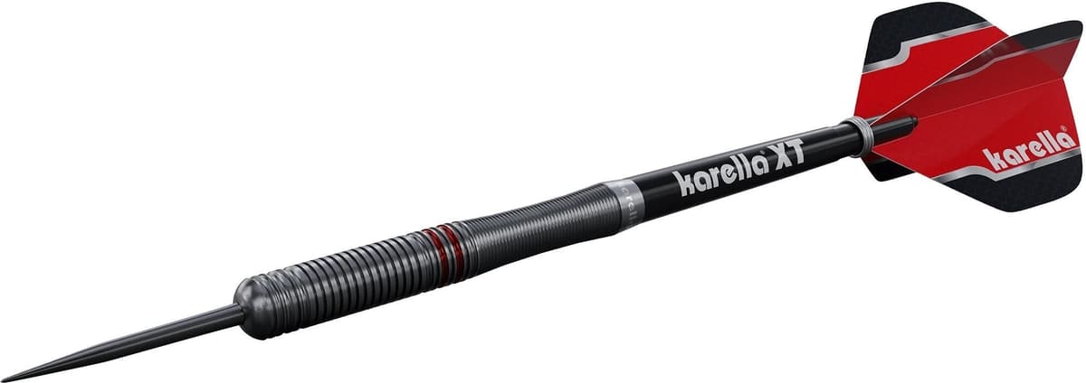 Dartpfeil KARELLA "Steeldart Fighter 24g, 3 Stück", schwarz, Pfeile, Kinder, Metall, Dartpfeil schwarz Einheitsgröße
