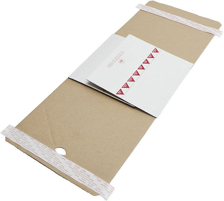 Buchverpackung Varistar, 2-fach Selbstklebeverschluss, LxB 225 x 225 mm, ab 100 Stk ratioform flow