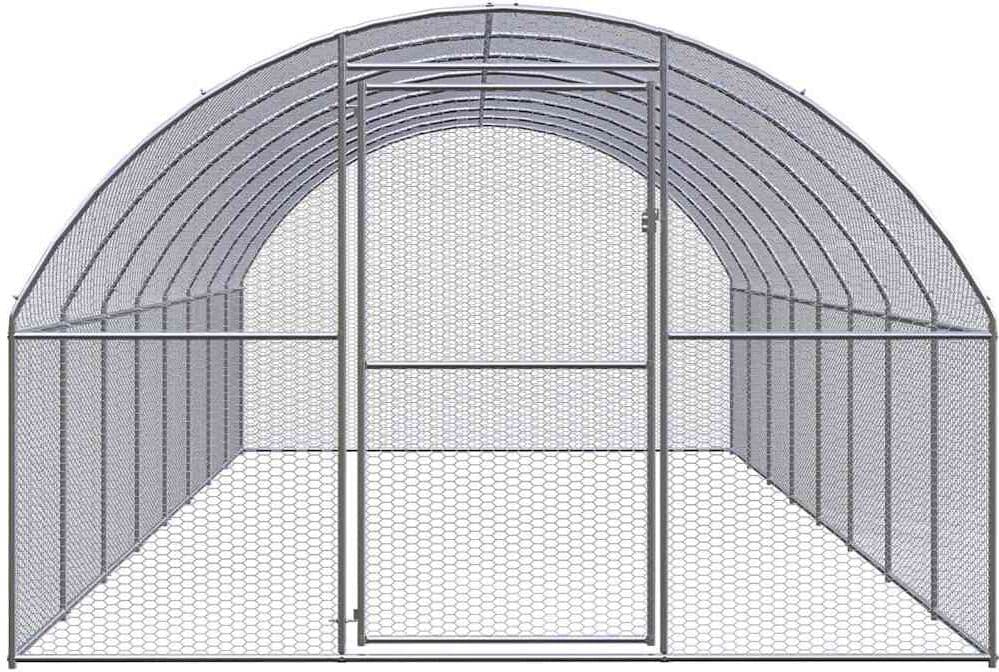 vidaXL Poulailler d'extérieur 3x8x2 m Acier galvanisé