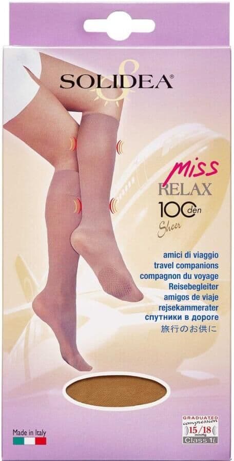 Solidea Knæ Miss Relax 100 SH Camel Small Medicinsk udstyr 1 par