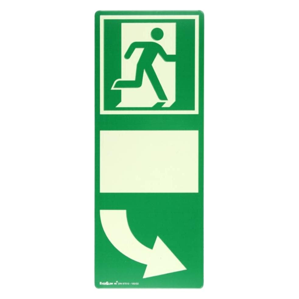 Wolk Fluchtwegschild Aluminium Hinterlegung Türgriff für Tuerklinke nach (15.7540)
