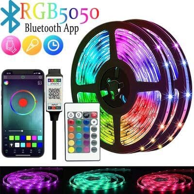 Quick Pick Pro Smart RGB LED Strip Lights With Music Sync And Color Changing Ambient Lighting bluetooth 24key 10m
