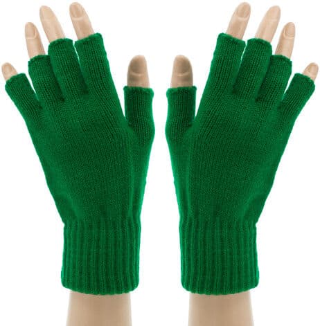 Strick-Handschuhe, dunkelgrün