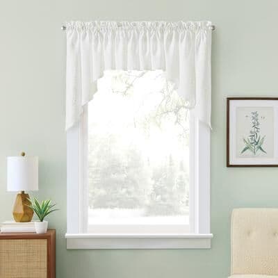 Curtainworks Grace Floral Valance, Swag, or Tier Pair Curtain Collection