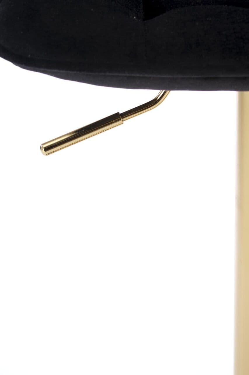 Halmar Scaun de bar H120 velvet negru/gold