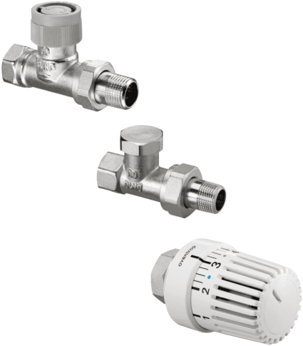 Oventrop Uni LH Thermostatventil-Set 1703163 DN 10, Durchgang, mit Thermostat