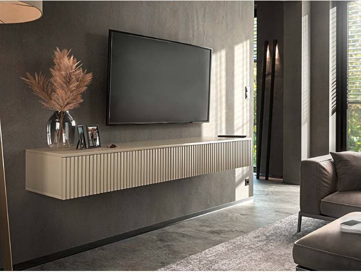 TV-Lowboard Liptol Front: MDF Mitteldichte Holzfaserplatte , foliert Korpus: Spanplatte, beschichtet Beige 180cm