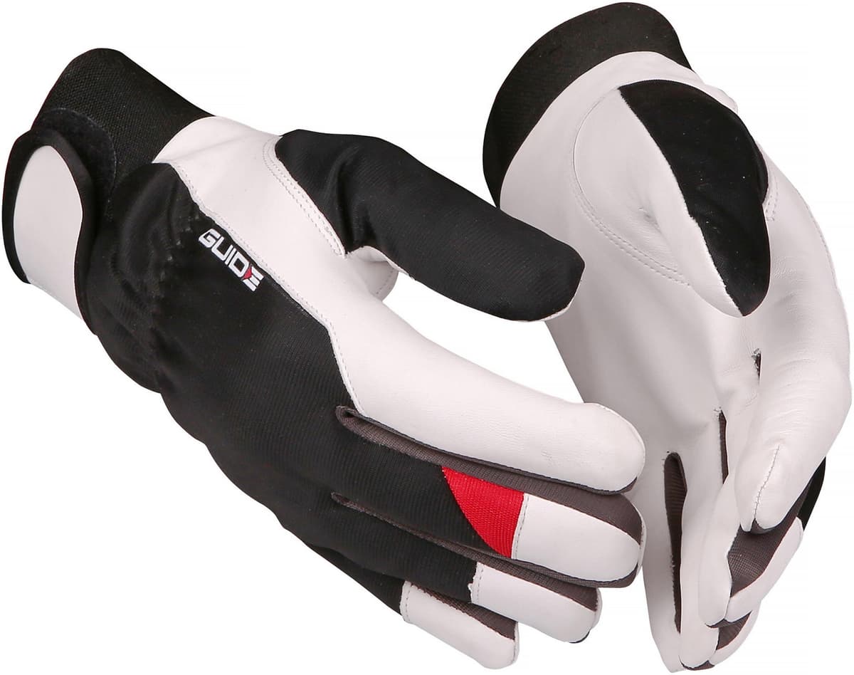 Guide Gloves Handske 5162W, läder, fodrad, kardborre
