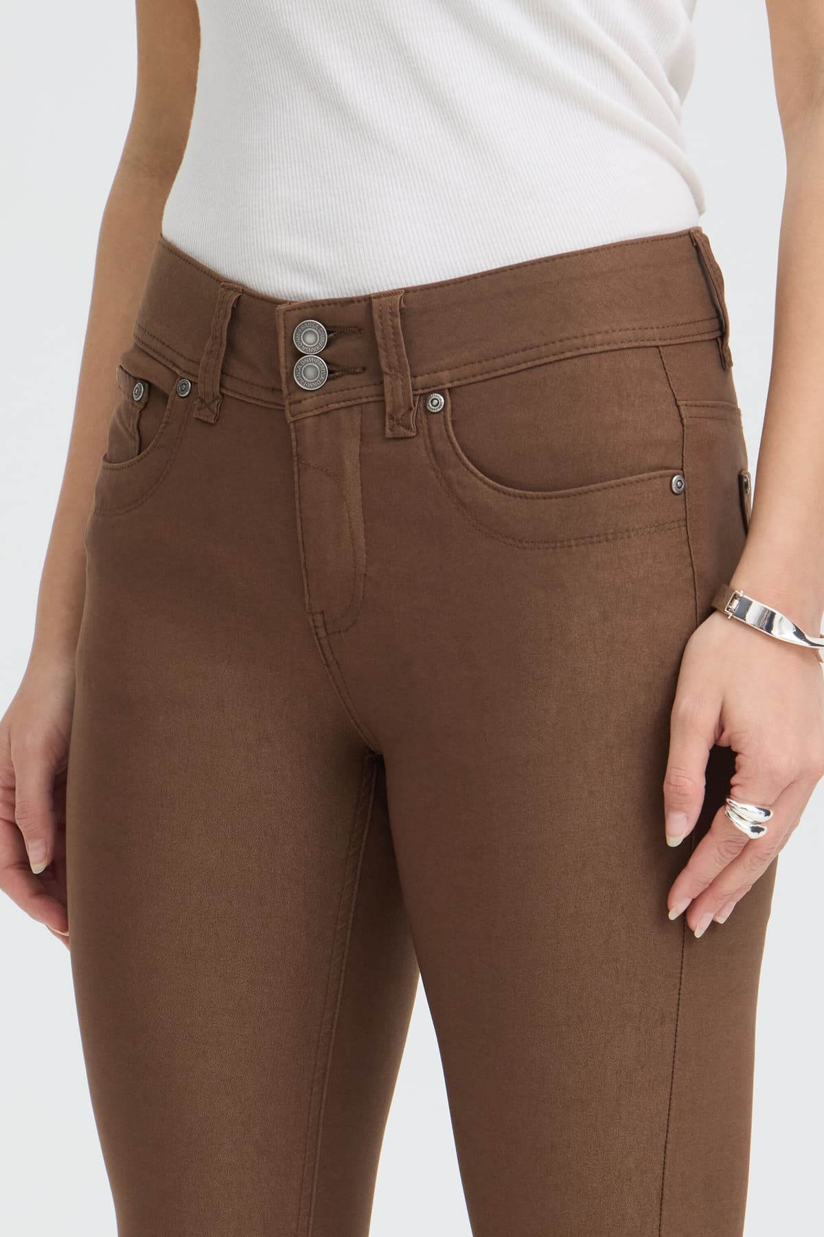 Stoffhose FRANSA "Damen Hose FRZALIN", Damen, Gr. 36, N-Gr, beige (rain drum), Obermaterial: 77% Viskose CV. 20% Polyamid PA. 3% Elasthan EL., Hosen Stoffhose