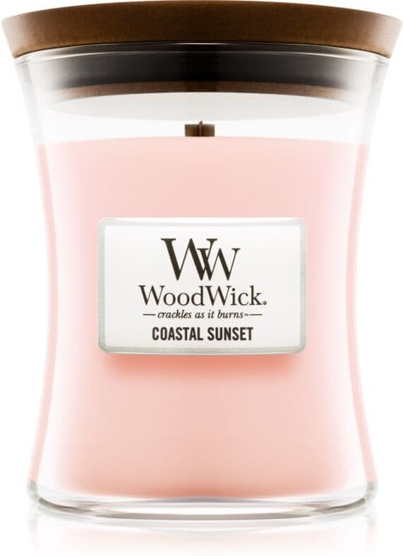 Woodwick Coastal Sunset αρωματικό κερί με ξύλινο φιτίλι 275 γρ