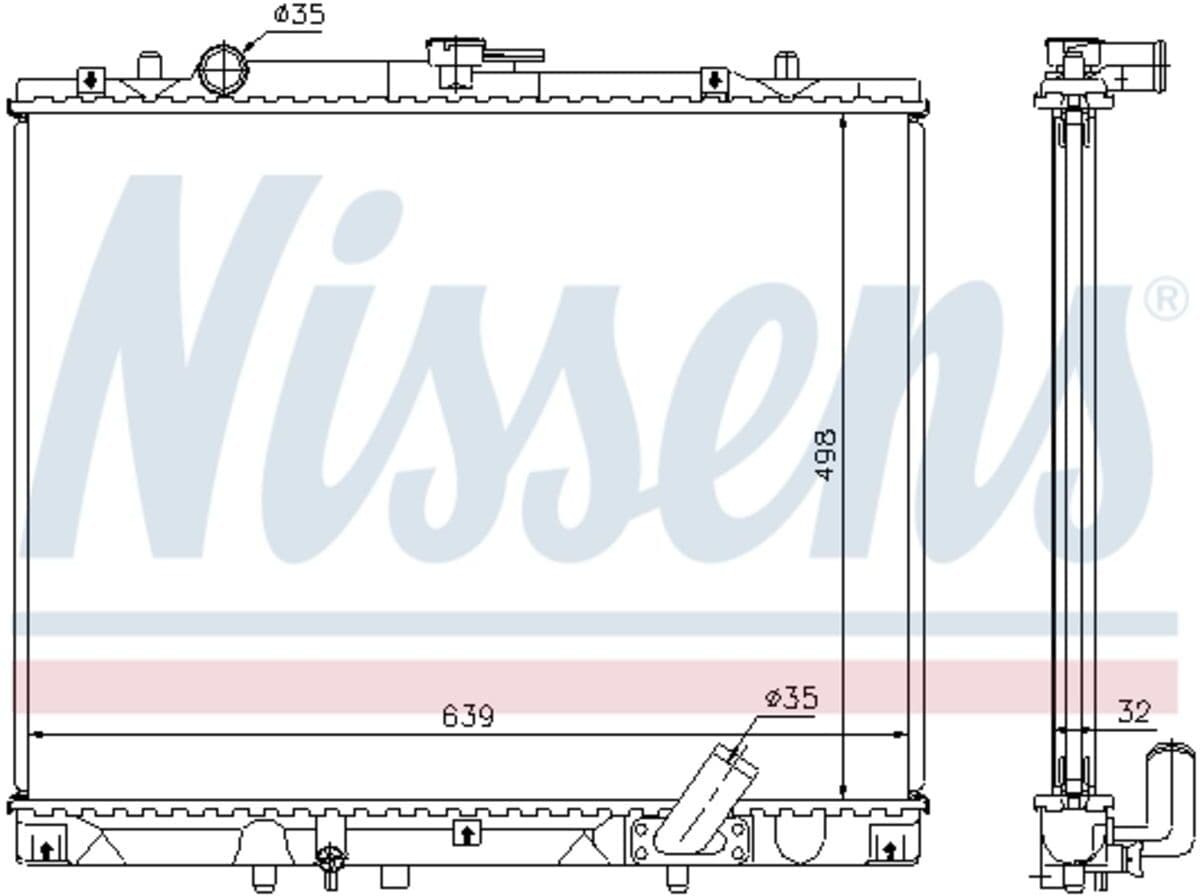 Nissens Radiatore, raffreddamento motore 62895A