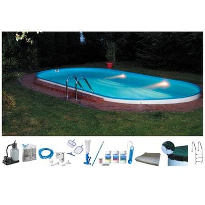 Ovalpool MY POOL BWT "PREMIUM mit blauer Innenfolie", weiß, B:360cm H:120cm L:737cm, Schwimmbecken, Höhe 120 cm, in verschiedenen Größen