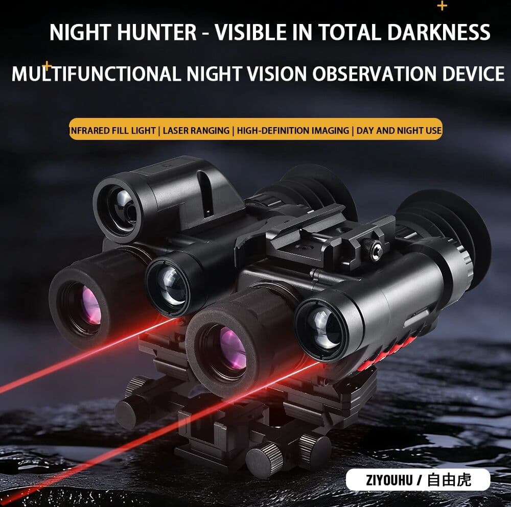 ZIYOUHU NVG-08A  Head-mounted Binocular Infrared Digital Night Vision Scope with Distance Measurement and Aiming, Handheld