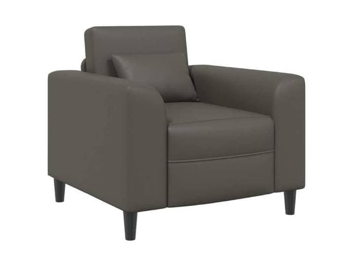 Meuble - Fauteuil - Gris - Fauteuil Gris Simili cuir_46305