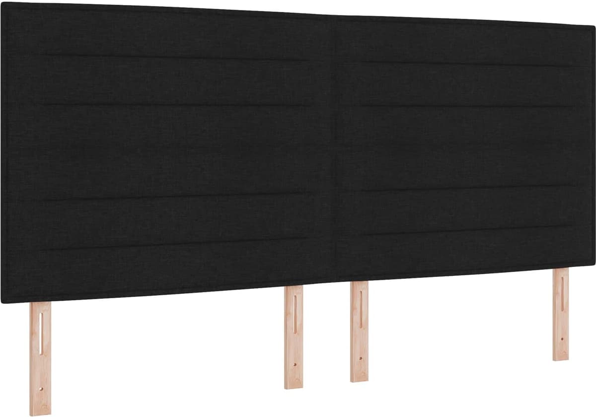 vidaXL Tête de lit LED Noir tissu