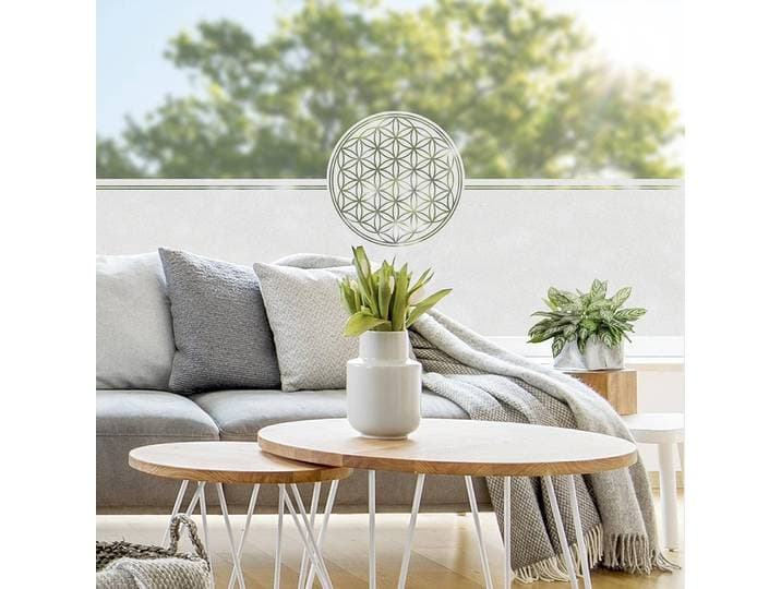 home24 Raamfolie Bradl polyetheen wit 120 x 100cm