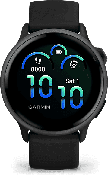 Reloj deportivo - Garmin vívoactive® 6, Negro, Silicona, 20mm, 8 GB, 1.2" AMOLED, Autonomía hasta 11 días