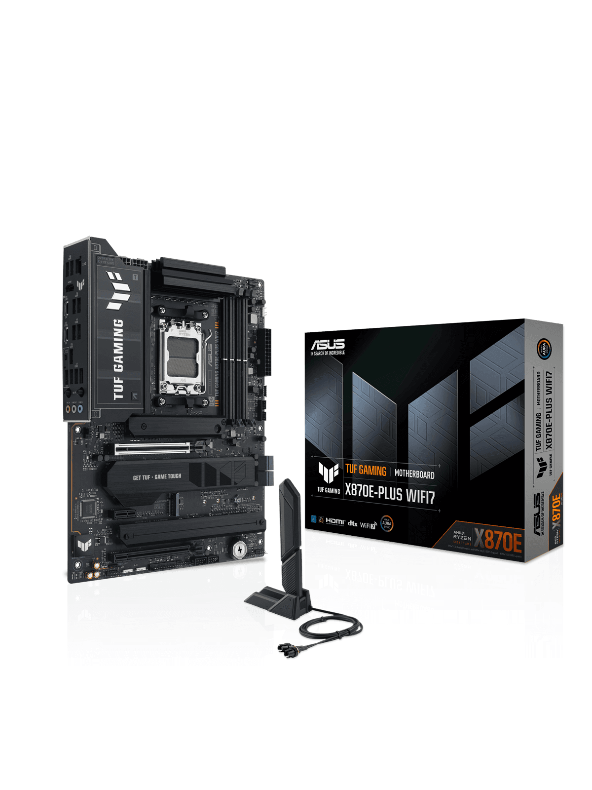ASUS TUF GAMING X870E-PLUS WIFI7 Mainboard - AMD X870E - AMD AM5 - DDR5 RAM - ATX