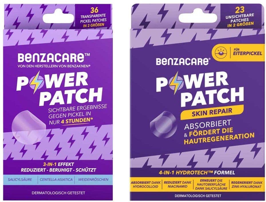 Benzacare Power Patch gegen Pickel + Patches Skin Repair 36+23stk