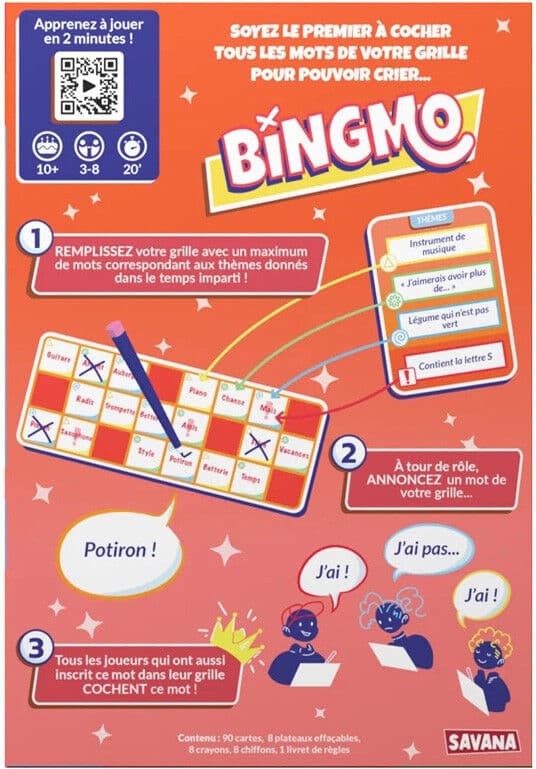 Savana BINGMO !, Le Bingo des mots