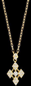 Edenly Collier Cassiara â€“ 9-karÃ¤tiges Gelbgold (375/1000) und synthetische D