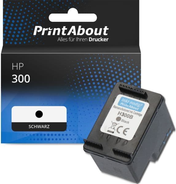 PrintAbout Druckerpatrone kompatibel mit HP 300 (CC640EE) - Schwarz
