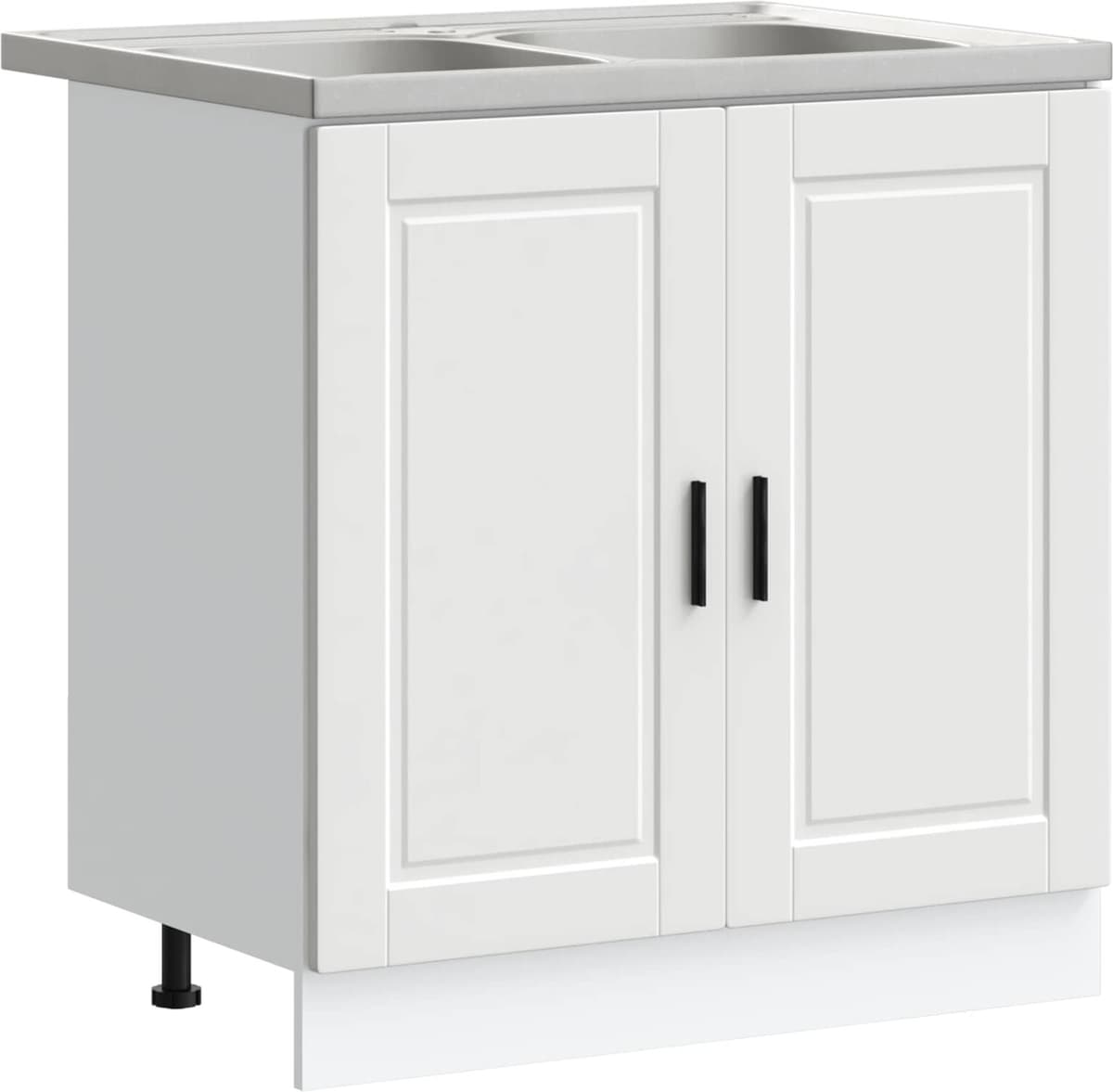 vidaXL Meuble sous évier Porto 2 pièces Blanc 80 x 46 x 81,5 cm