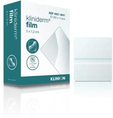 Klinion Wound Care Kliniderm Film Steril 5x7,2cm - 50 Stk Kliniderm Helse & Livsstil Selvheftende Bandasje Sår Og Skader