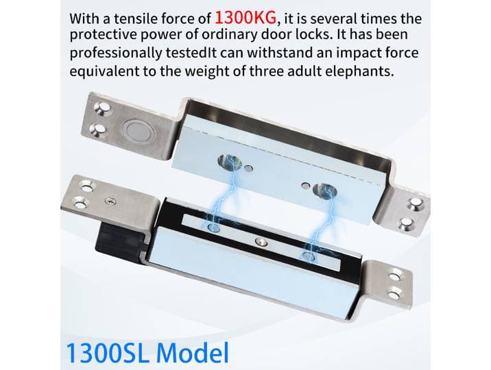 Serrure de cisaillement dissimulée, serrure magnétique électrique intégrée électromagnétique pour système de contrôle d'accès de porte avec temporisation DC 24V 12V