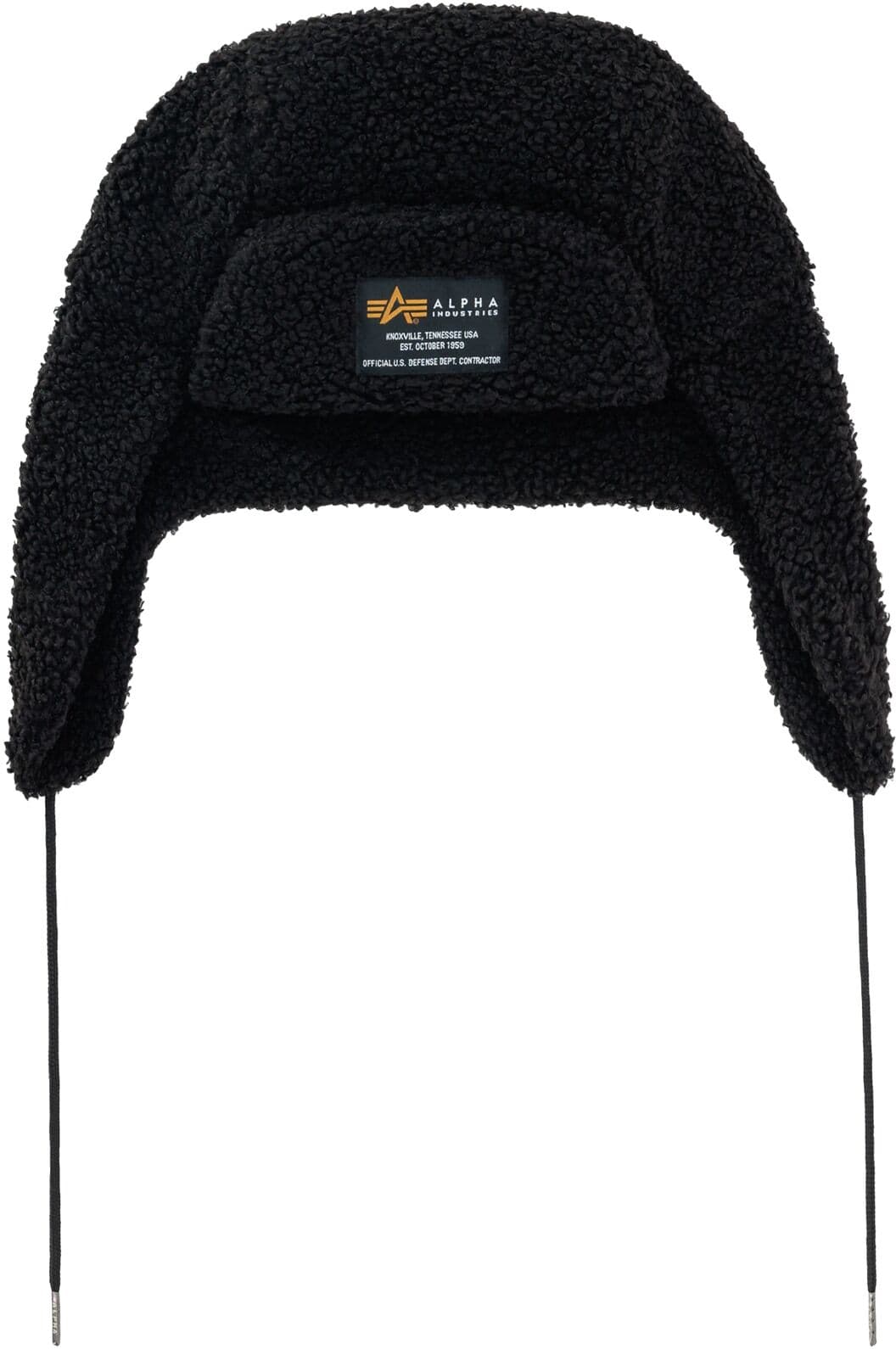 Skimütze ALPHA INDUSTRIES "Teddy Hat", Gr. onesize, schwarz, Obermaterial: 100% Polyester, Futter: 100% Nylon, Füllung: 100% Polyester, Mützen Skimütze schwarz onesize