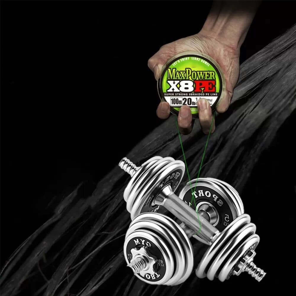 INF MaxPower X8 PE Ligne de Pêche Tressée - 8 Brins, 100m Gris, Taille 3 - Résistance Supérieure & Lancer Fluide
