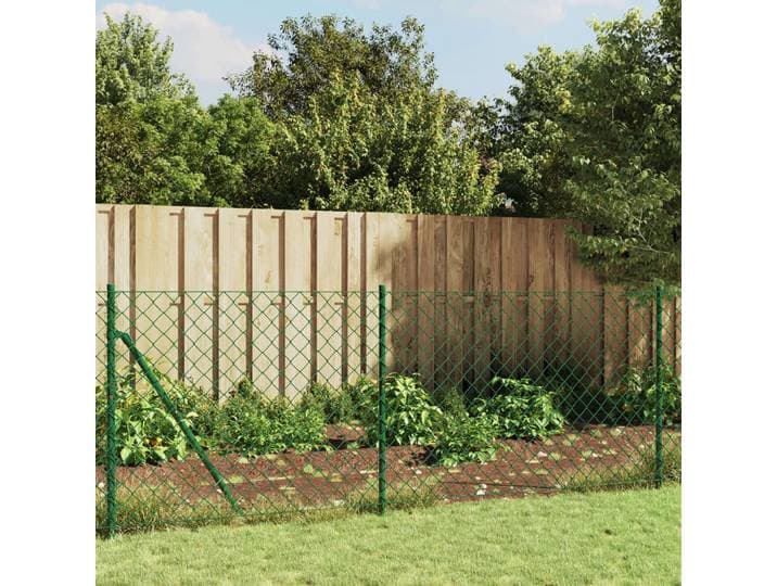 vidaXL Maschendrahtzaun Grün 1x10 m