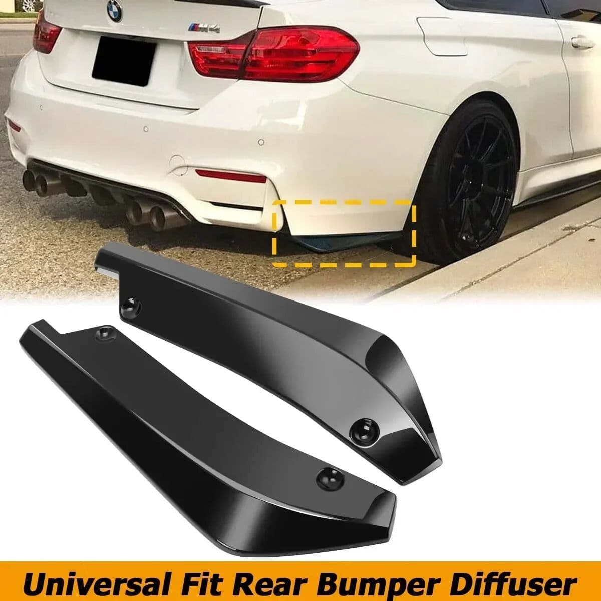 YIYIICHEN 2PCS Rear Bumper Lip Diffuser Splitter Canard Spoiler Body Kit Protection For BMW F30 F31 F32 F33 F22 2000-2022 Car Accessories