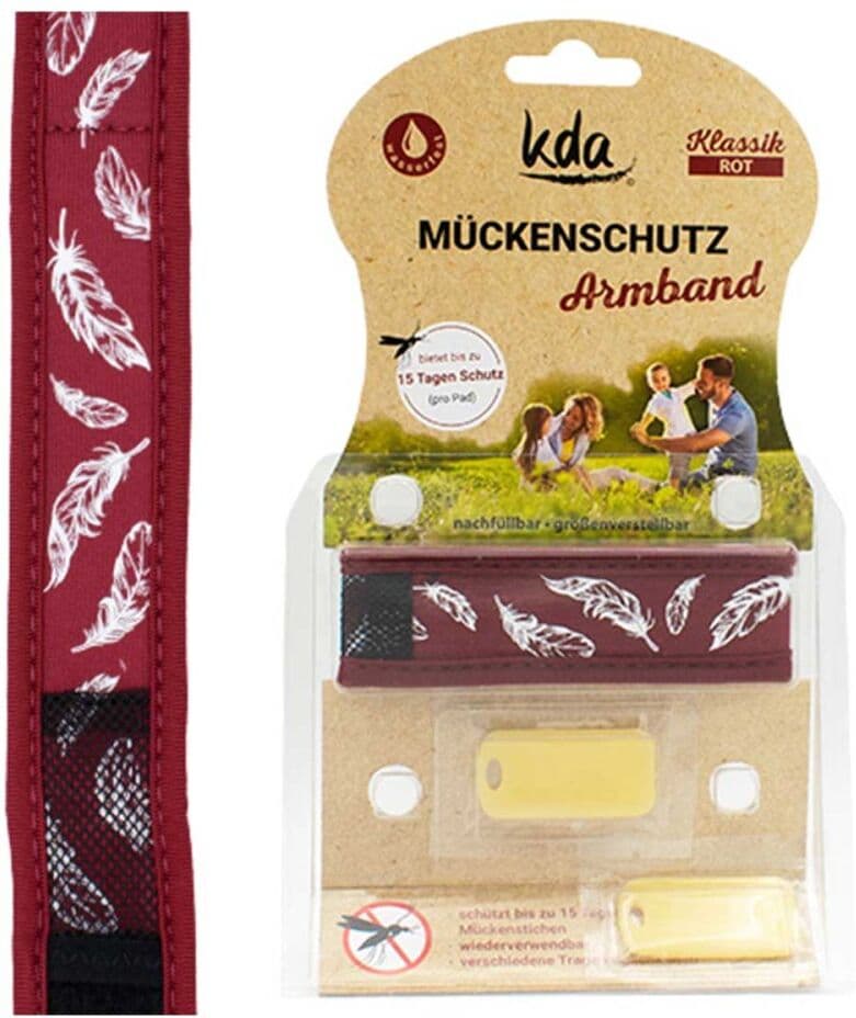 Mückenschutz Armband rot Kda