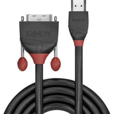 LINDY HDMI / DVI Adapterkabel HDMI-A Stecker, DVI-D 18+1pol. Stecker 0.50 m Schwarz 36270 HDMI-Kabel