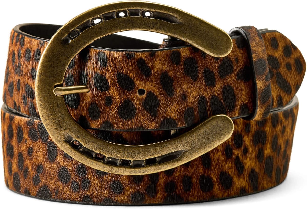 Women's Bella Belt in Leopard Hair On, Size: Small by Ariat