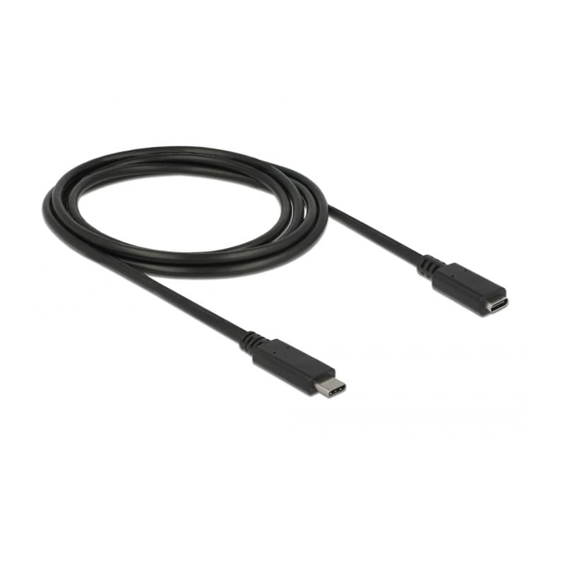 Delock Extension Cable SuperSpeed USB Type-C Male to USB Type-C Female 2m Black 85542