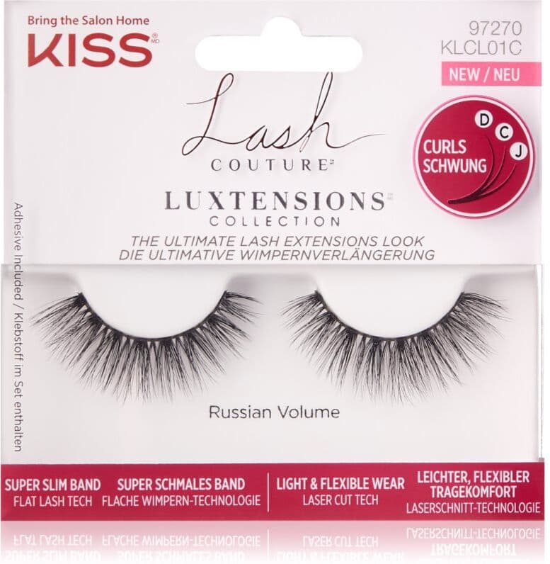 Kiss Lash Couture LuXtensions τεχνητές βλεφαρίδες Russian Volume 1 ζευγάρι