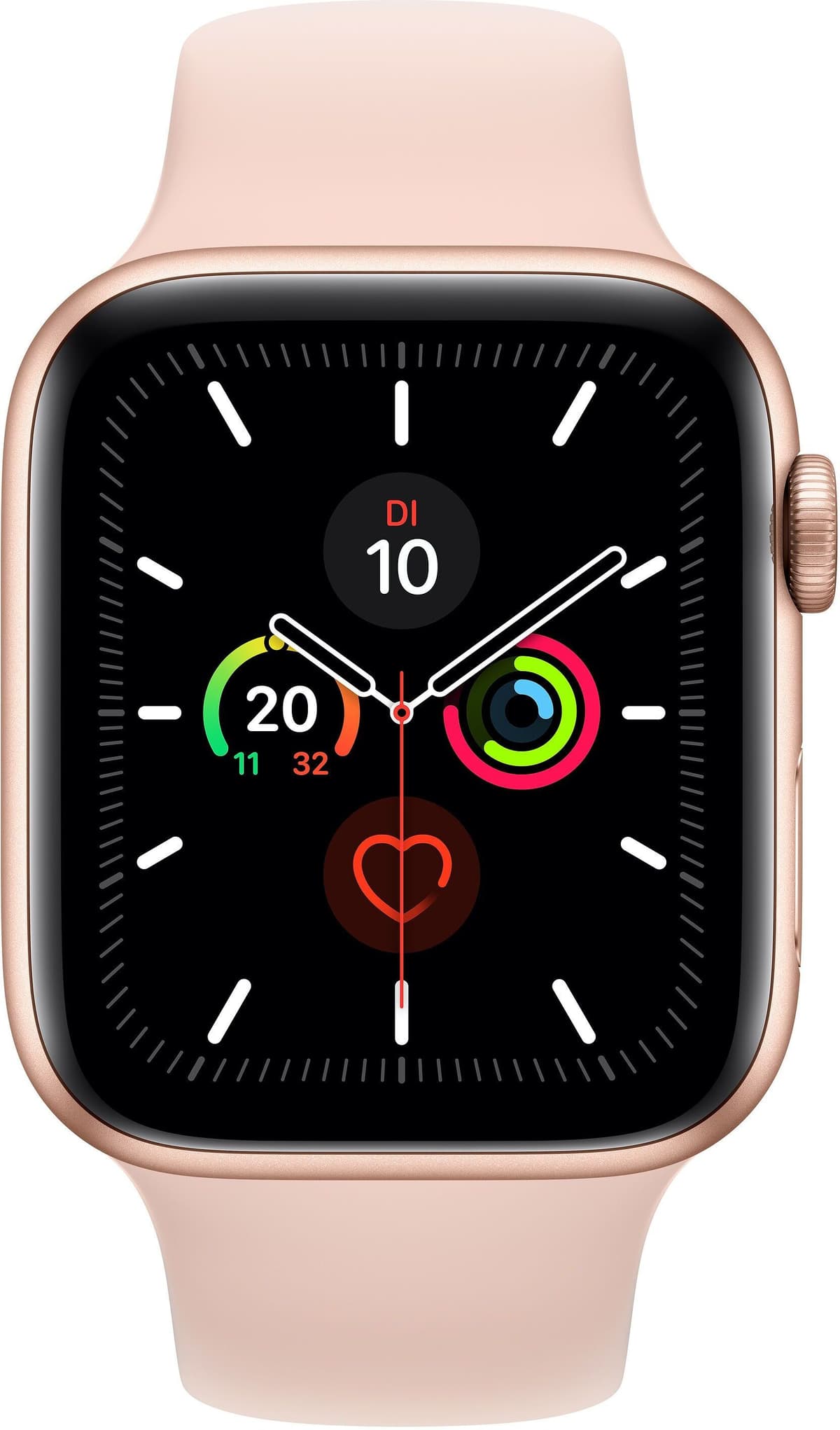 Apple Watch Series 5 (2019)   44 mm   Aluminium   GPS   guld   Rosa sportarmband